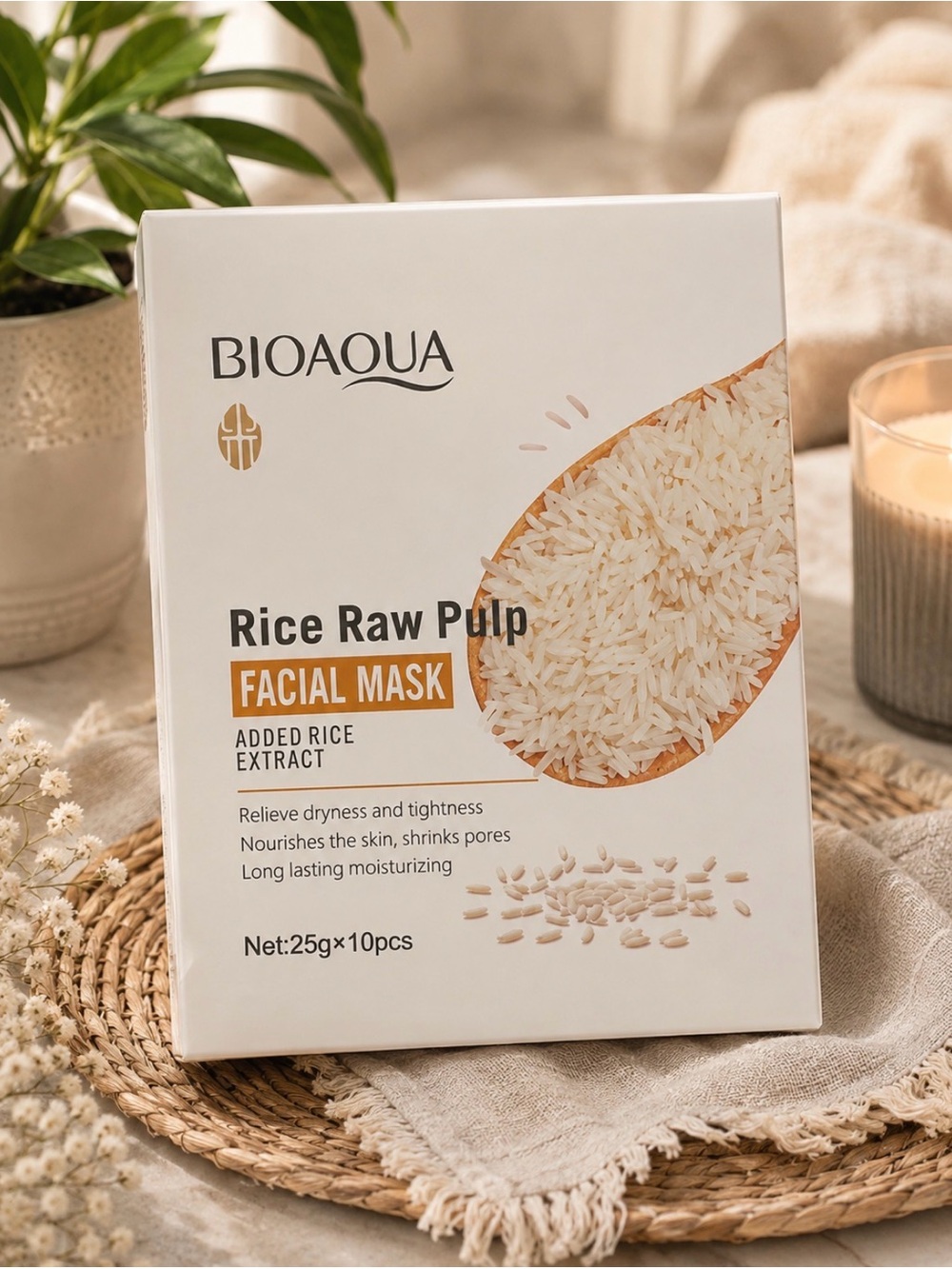 Aqua Rice Raw Pulp Facial Mask - 10 pk